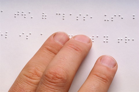 Picture of fingerd on  Braille