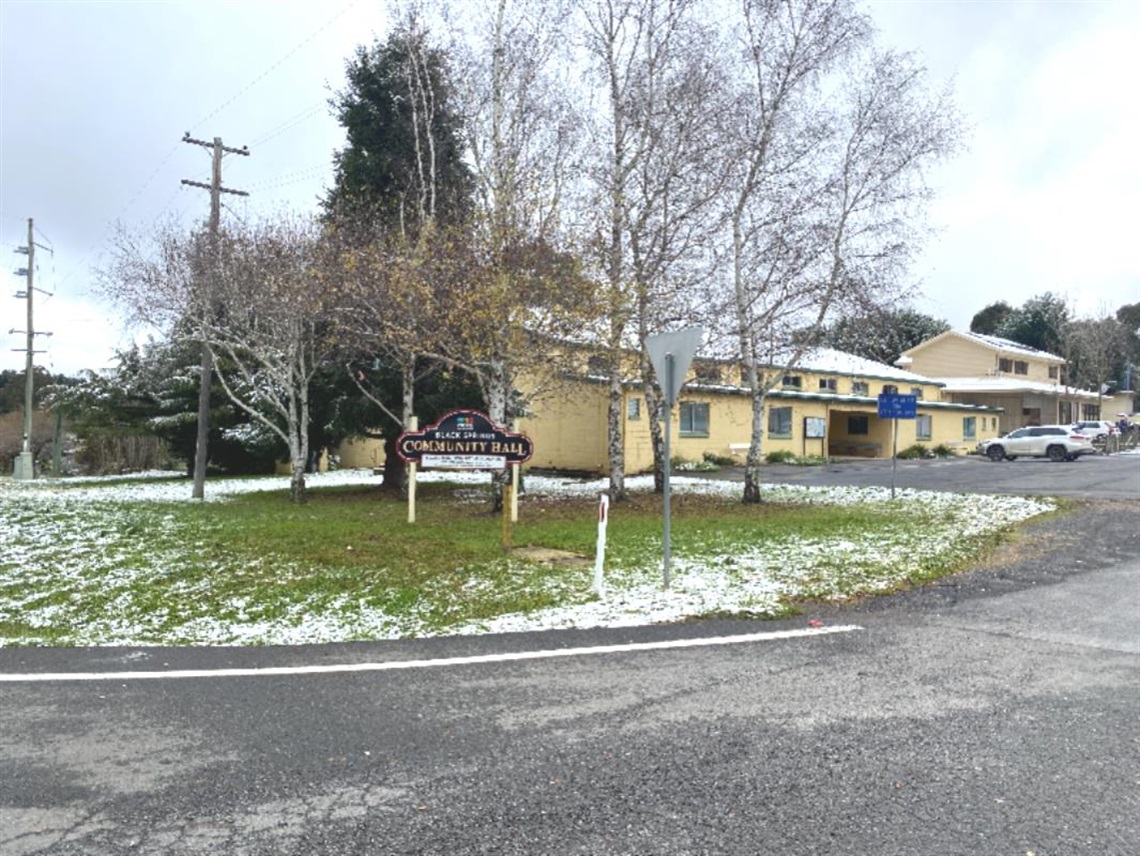 Black Springs Community Hall Outside Sign 